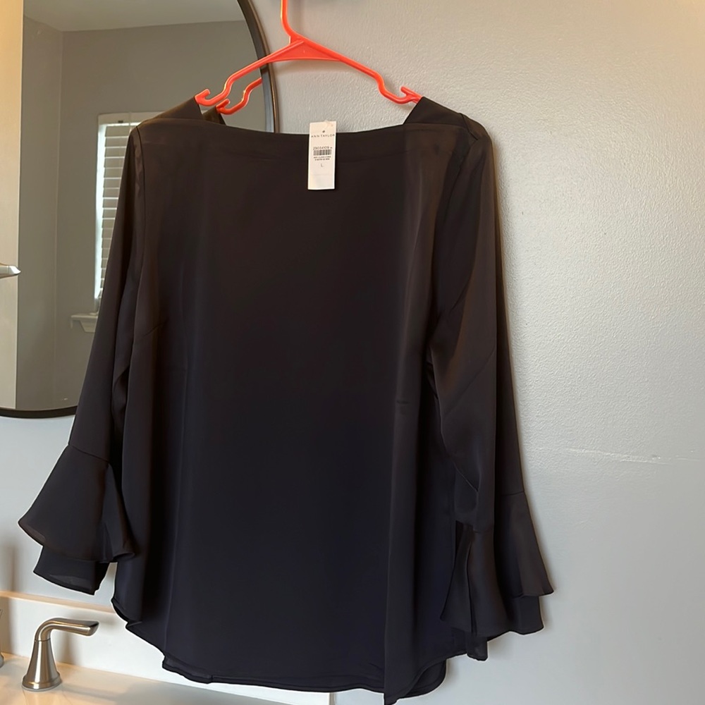 Ann Taylor navy blue blouse